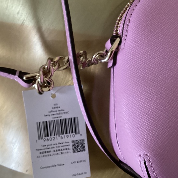 Kate Spade Cameron Street Hilli Leather Berry Crush Lavender Dome Crossbody Bag - Picture 12 of 14